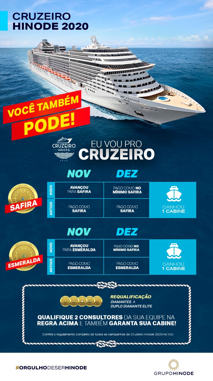 Promoção Cruzeiro Hinode 2020
